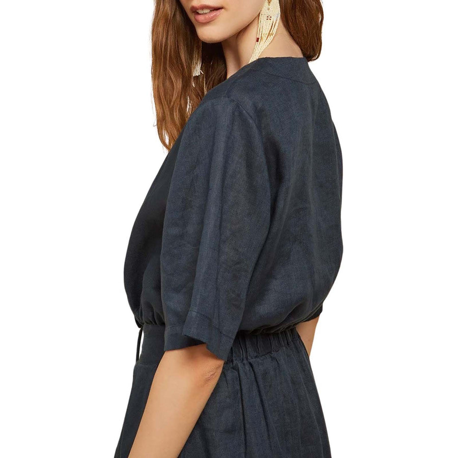 Camicia donna in lino con coulisse