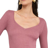 Maglia donna con scollo a V