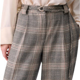Pantaloni donna palazzo con cintura
