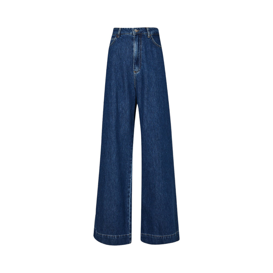 Jeans donna flare in cotone