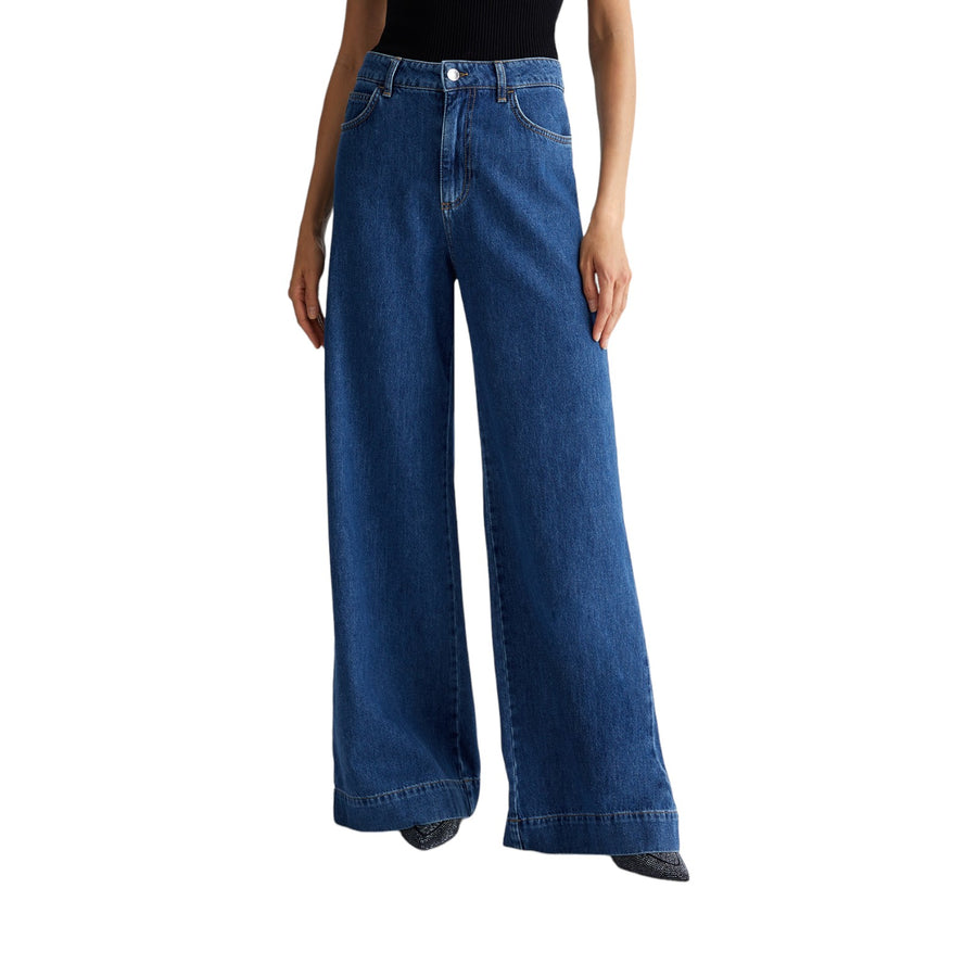 Jeans donna flare in cotone