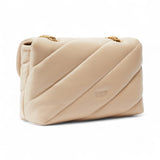 Borsa a tracolla media Love Bag Puff in nappa trapuntata con catena