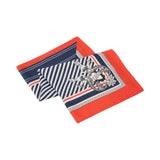 Foulard donna in twill con stampa marinière