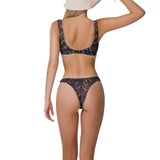 Bikini donna top e slip brasilaino fisso twist