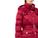 Piumino donna lungo con cappuccio