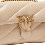 Borsa a tracolla media Love Bag Puff in nappa trapuntata con catena