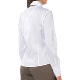Camicia donna di popeline sfiancata con cravatta