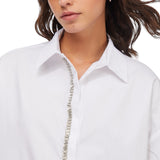 Camicia donna con ricami gioiello