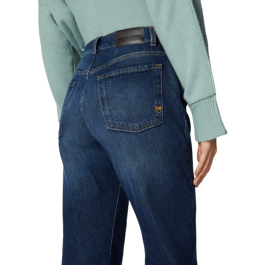 Jeans donna gamba larga denim vintage blue