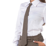Camicia donna di popeline sfiancata con cravatta