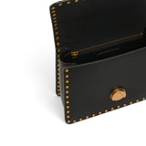 Borsa donna a mano Mini Love Bag One Top Handle Light in pelle con mini borchie