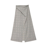 Gonna donna dritta in tessuto galles extra light