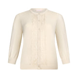 Cardigan donna con dettagli in pizzo