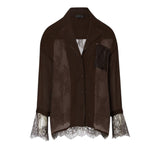 Camicia donna con dettagli in pizzo