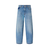 Jeans donna balloon fit con scoloriture