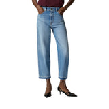 Jeans donna balloon fit con scoloriture