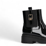 Stivaletti donna platform in vernice