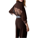 Camicia donna con dettagli in pizzo