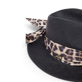 Cappello donna panama con nastro foulard