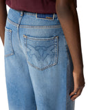 Jeans donna balloon fit con scoloriture