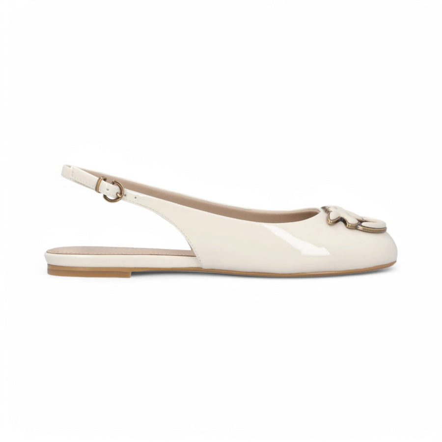 Ballerine donna slingback vernice con logo
