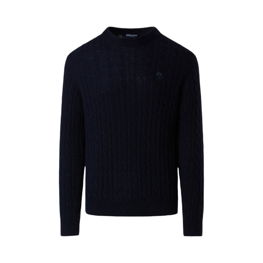 Maglione uomo girocollo a trecce