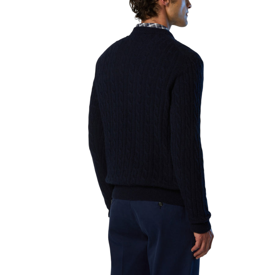 Maglione uomo girocollo a trecce