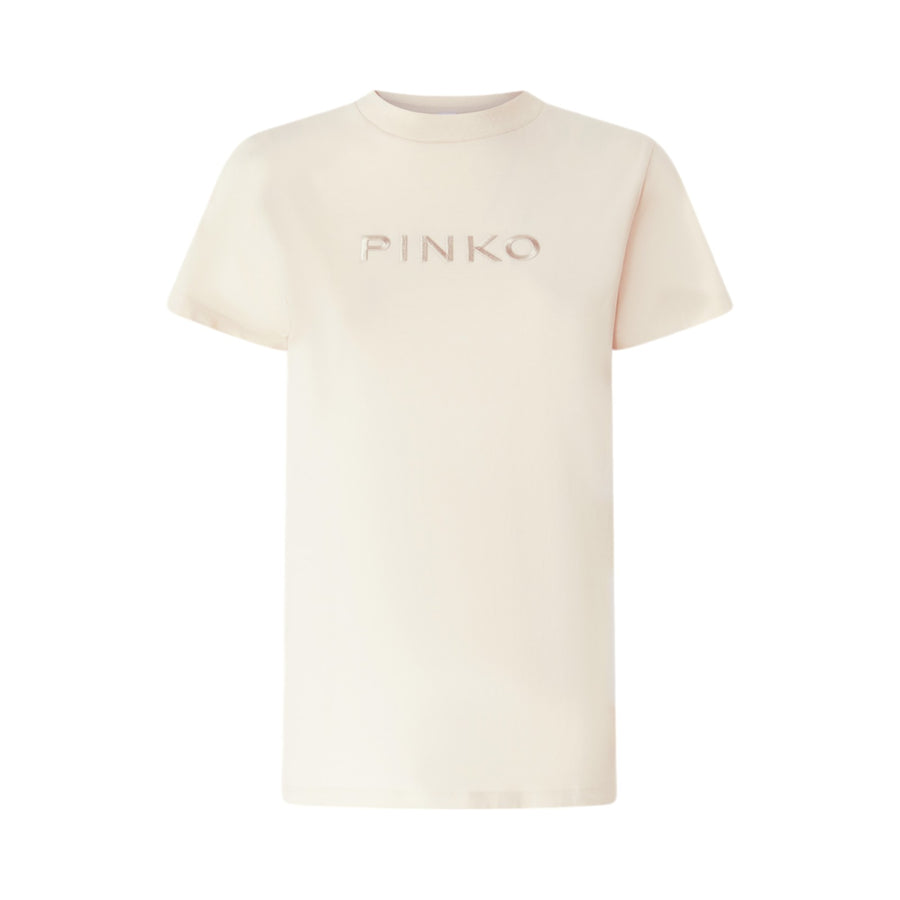 T-shirt donna logo effetto ricamato