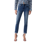 Jeans donna skinny con risvolto