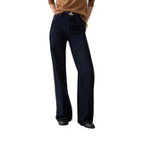 Jeans donna flare con cintura