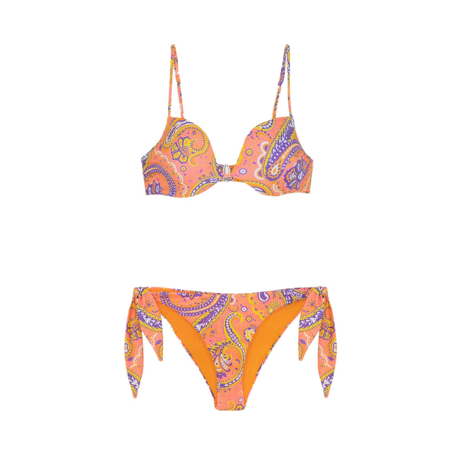 Bikini push-up e slip regolabile sunrise donna