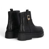 Stivaletti donna platform in pelle