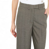 Pantaloni donna straight con piega