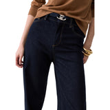 Jeans donna flare con cintura