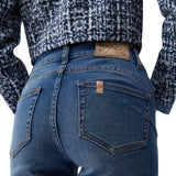 Jeans donna skinny con risvolto