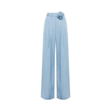 Jeans donna wide leg in denim lyocell