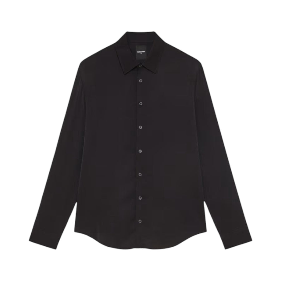 Camicia uomo tinta unita In twill di viscosa