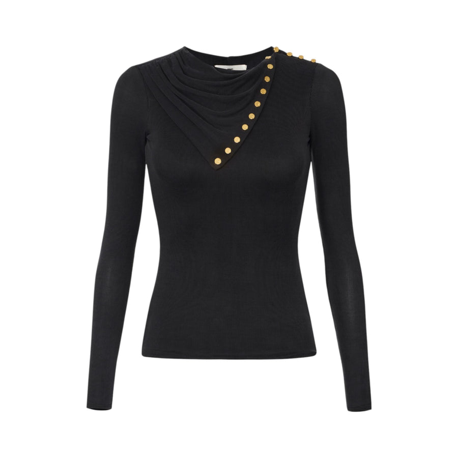 Maglia donna in cupro con bottoni