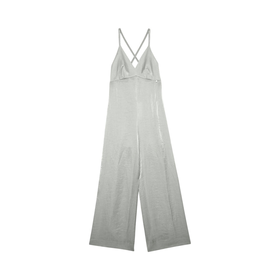 Jumpsuit donna in viscosa e lino