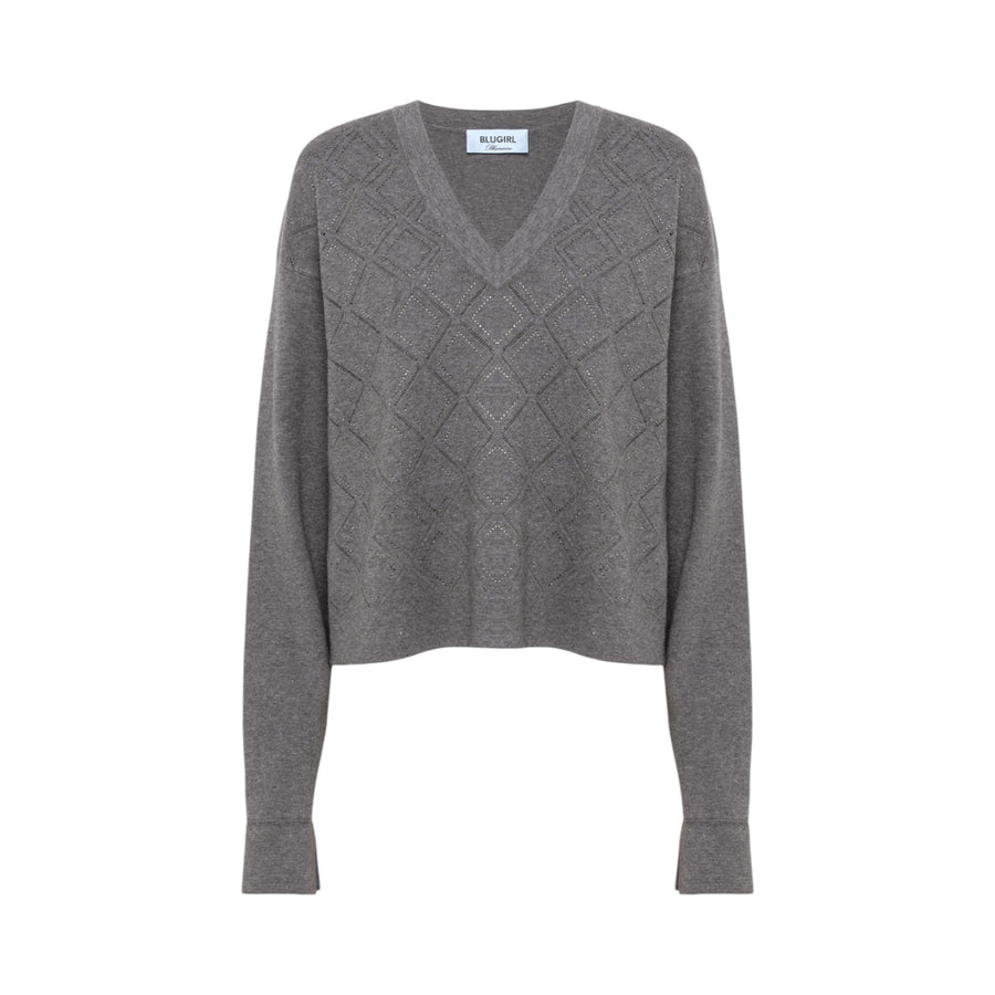 Maglia donna in viscosa con strass