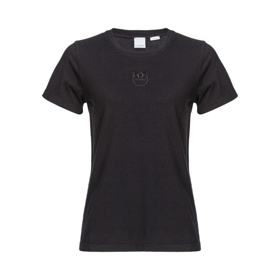 T-shirt donna maniche corte logo ricamato