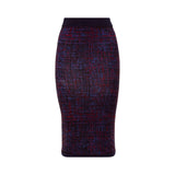 Gonna donna reversibile a rose e tweed