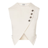 Gilet donna slim fit asimmetrico