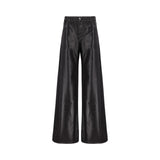 Jeans donna baggy spalmati effetto pelle