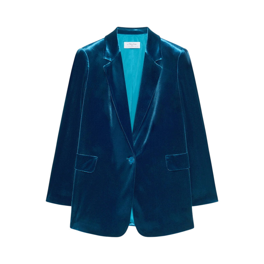 Blazer donna in velluto stretch