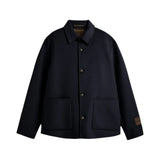 Overshirt in lana double face