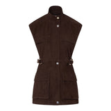 Gilet donna in suede