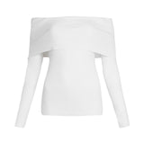 Maglia donna con scollo bardot