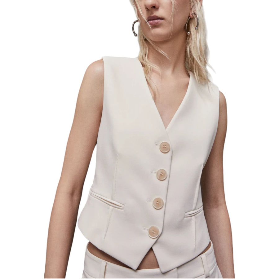 Gilet donna in twill stretch