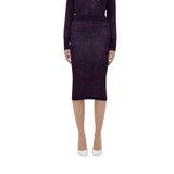 Gonna donna reversibile a rose e tweed